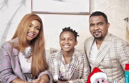 Moses Ehi Biography 3 Ada Ehi, Moses Ehi with daughter
