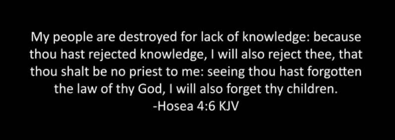 The 7 Christian Attributes (Values) 5 Hosea 4:6 kjv